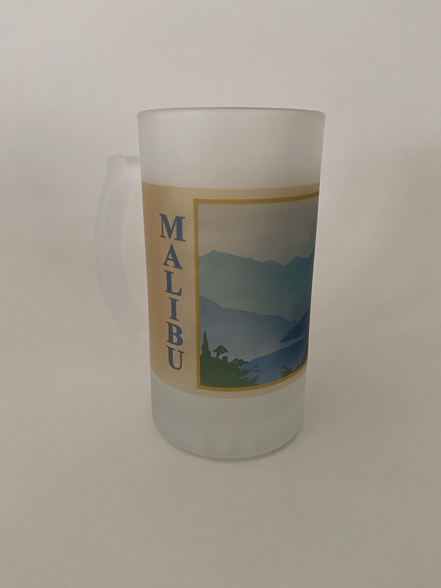 Colorful Malibu Frosted Glass Beer Mug