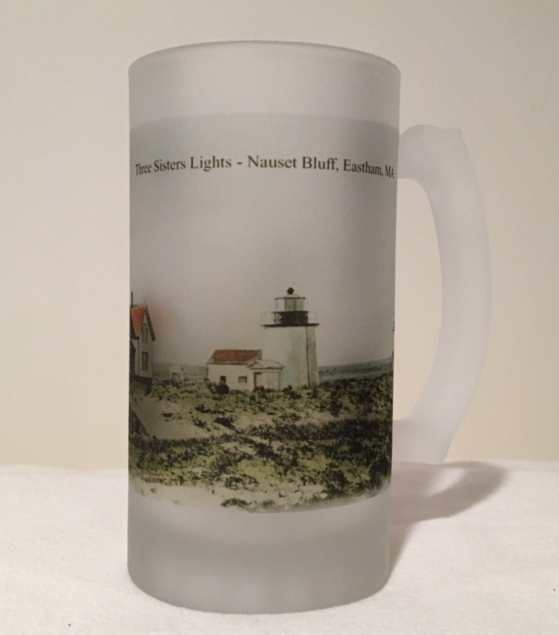 Colorful Frosted Glass Beer Of Three Sisters Lights In Eastham, MA - That Fabled Shore Home Decor