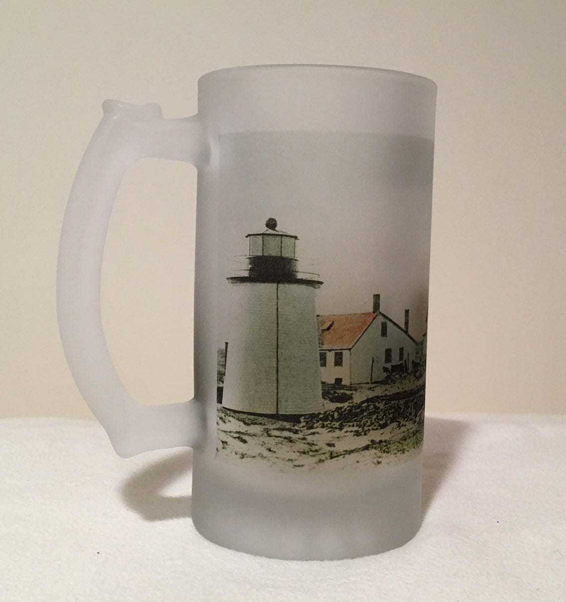 Colorful Frosted Glass Beer Of Three Sisters Lights In Eastham, MA - That Fabled Shore Home Decor