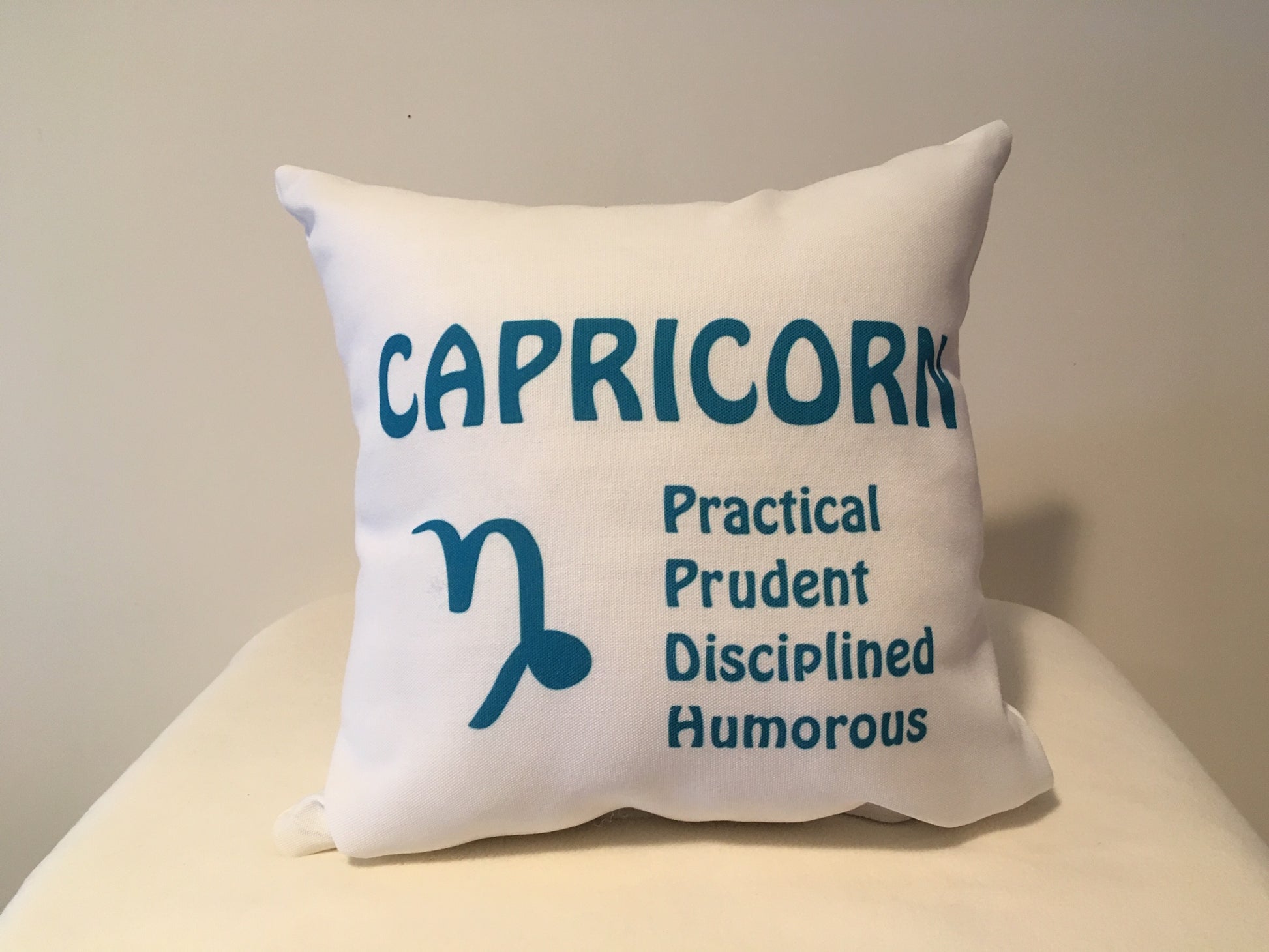 Art Deco Zodiac Pillow - Capricorn - That Fabled Shore Home Decor