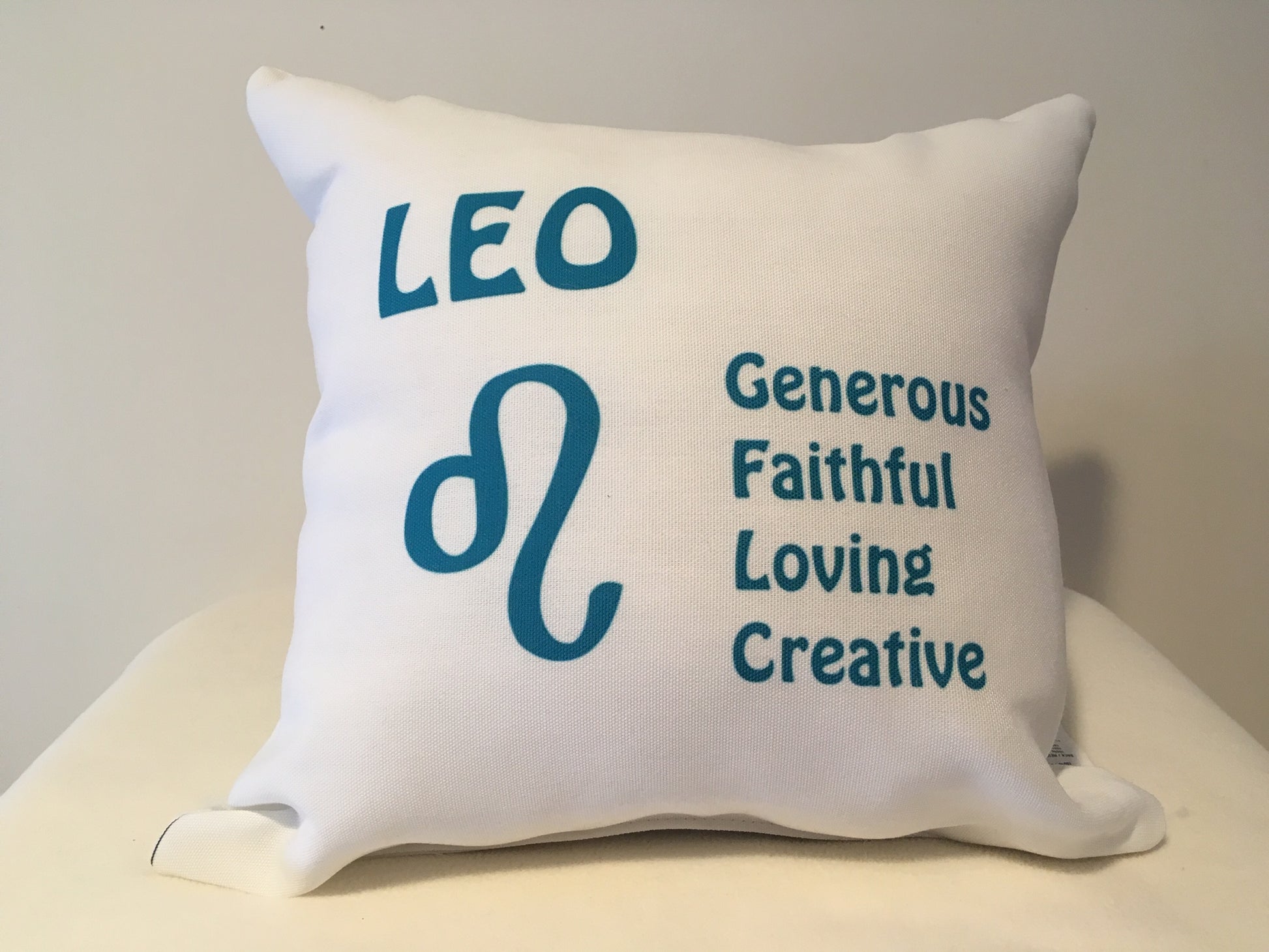 Art Deco Zodiac Pillow - Leo - That Fabled Shore Home Decor