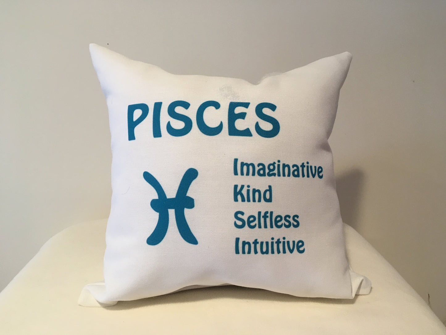 Art Deco Zodiac Pillow - Pisces - That Fabled Shore Home Decor