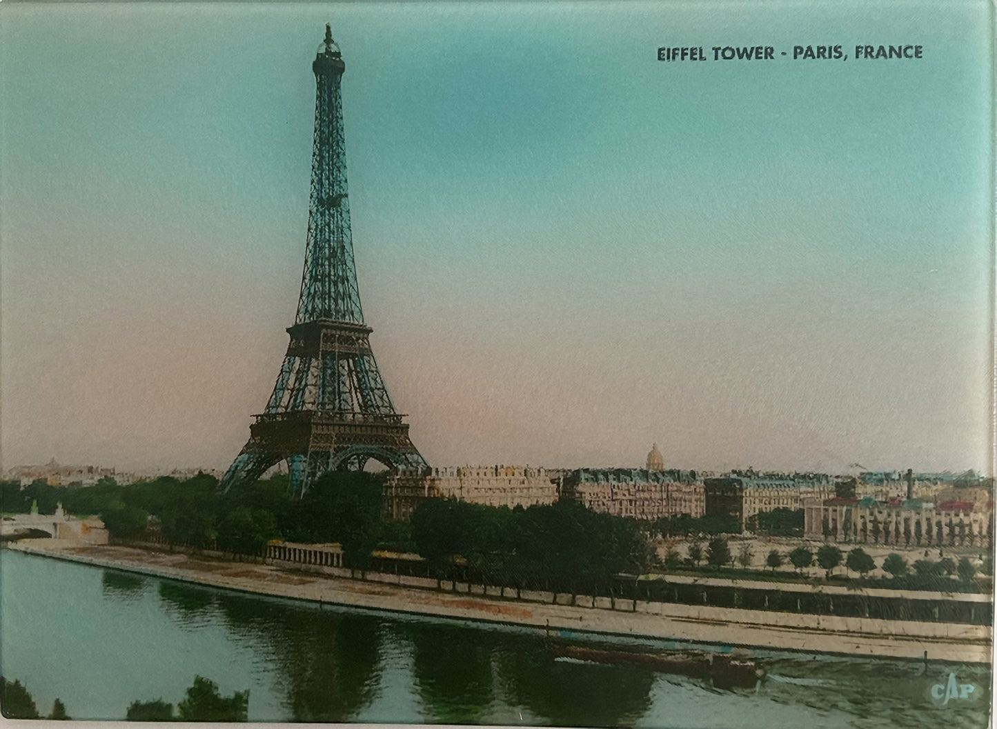 Eiffel Tower - Circa 1930 As Super Hard Tempered Glass Cutting Board