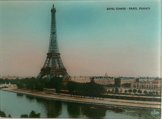 Eiffel Tower - Circa 1930 As Super Hard Tempered Glass Cutting Board