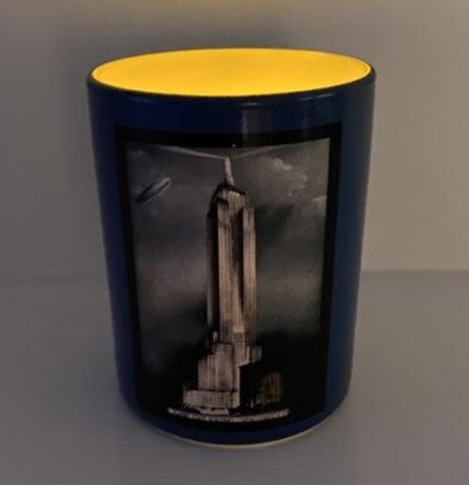 Empire State Building Glass Votive Candle Holders Handmade - Set of 3