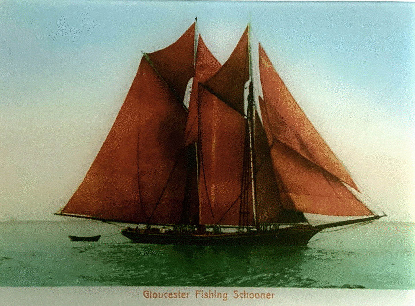 Gloucester Fishing Schooner As A Super Hard Tempered Glass Cutting Board