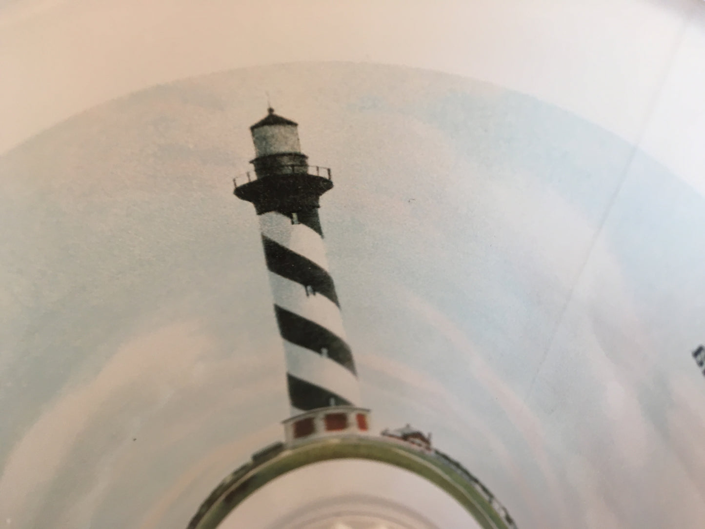 Colorful Frosted Glass Mug of Cape Hatteras Light in North Carolina - That Fabled Shore Home Decor