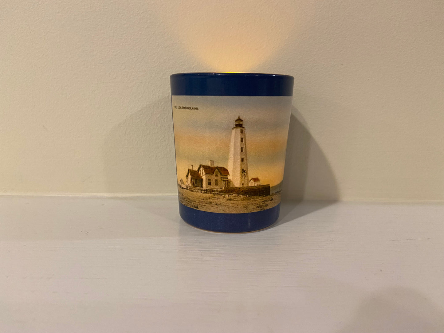 Saybrook, CT Inner Light as a handmade glass votive candle holder