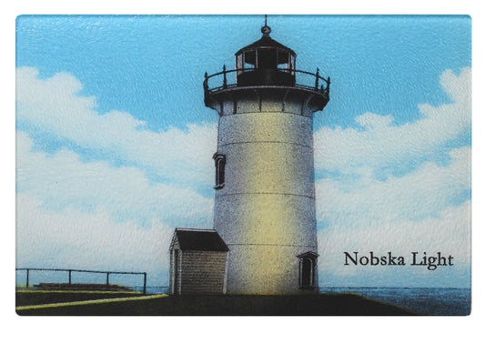 Falmouth Nobska Light Glass Cutting Board - That Fabled Shore Home Decor