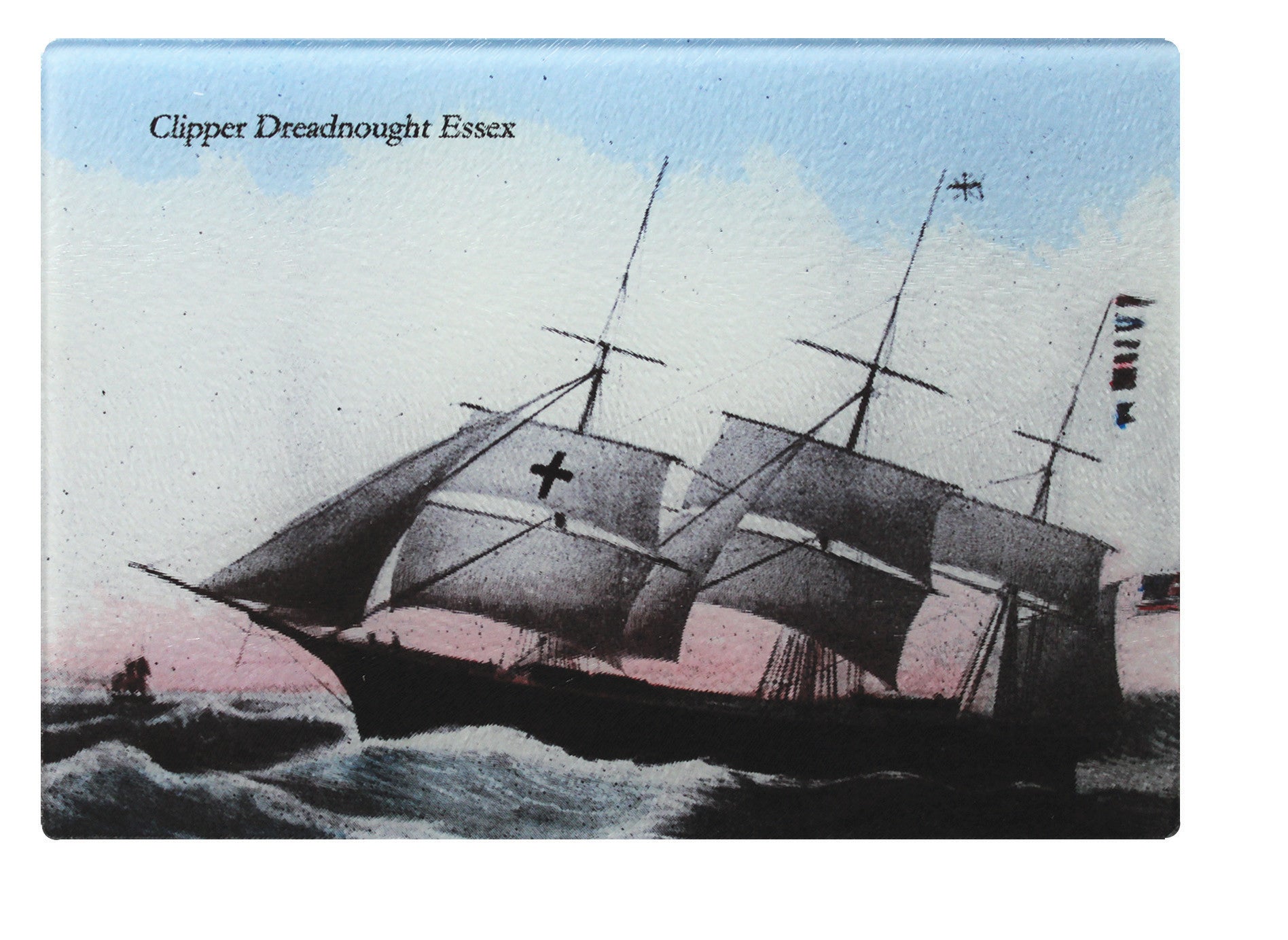 Clipper Dreadnought Of Newburyport Glass Cutting Board - That Fabled Shore Home Decor