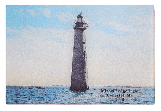 Minot Ledge Light Glass Cutting Board - That Fabled Shore Home Decor