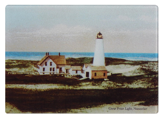 Nantucket Great Point Light Glass Cutting Board - That Fabled Shore Home Decor