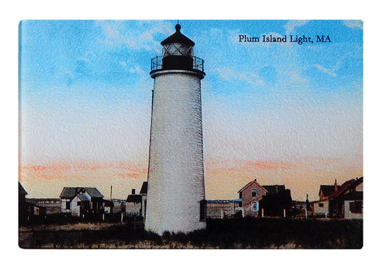 Plum Island Lighthouse Glass Cutting Board - That Fabled Shore Home Decor