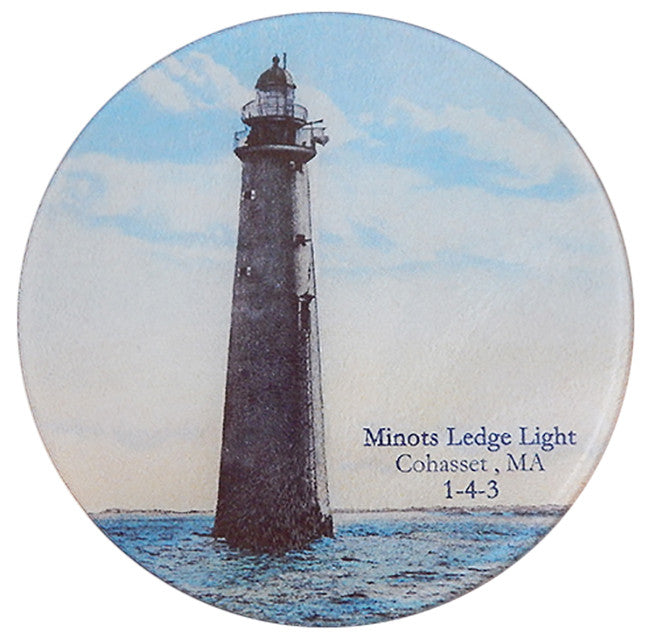 Minot Ledge Light Glass Cutting Board - That Fabled Shore Home Decor