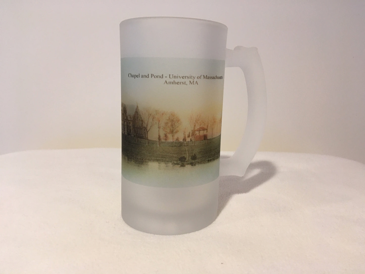 University of Massachusetts Beer Mug Featuring The Old Chapel - That Fabled Shore Home Decor