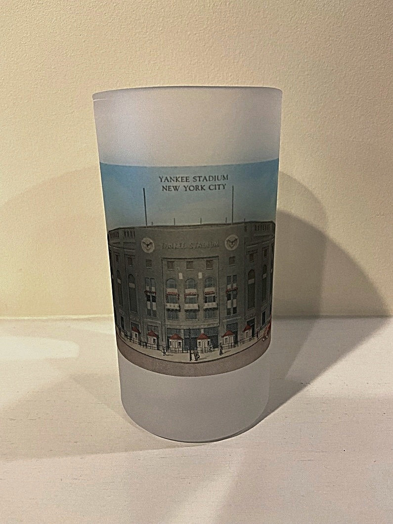 Yankee Stadium New York City - Circa 1935 As A Colorful Frosted Glass Beer Stein