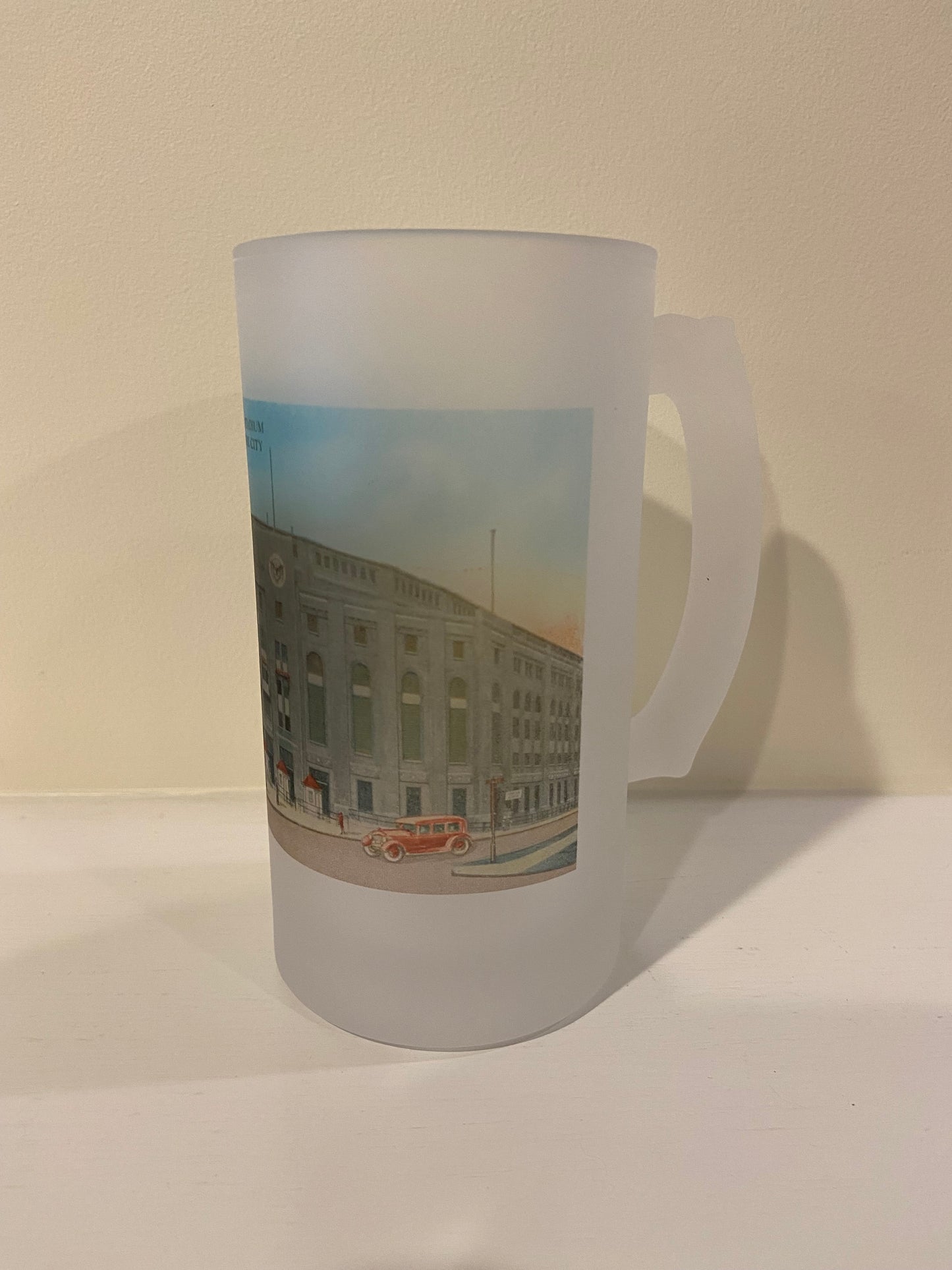 Yankee Stadium New York City - Circa 1935 As A Colorful Frosted Glass Beer Stein