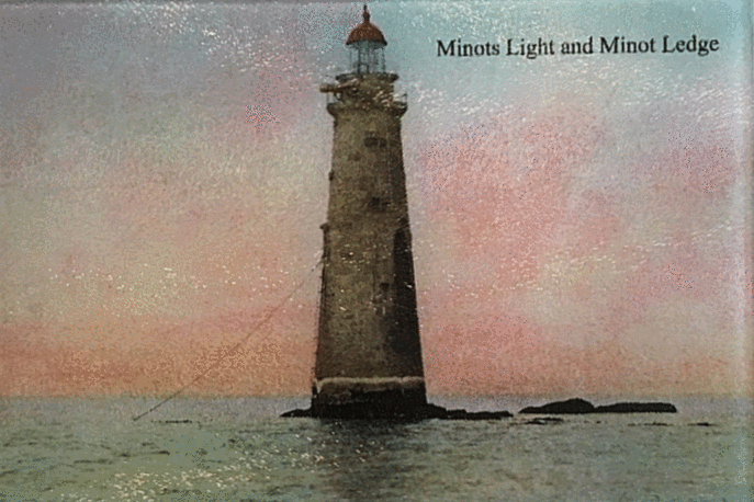Minot Light At Dusk - Tempered Glass Cutting Board - That Fabled Shore Home Decor